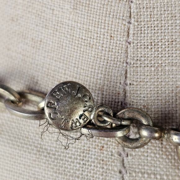 Lot 2 J Crew necklaces olive green and stone ribbon smokey facetted fringed - Picture 7 of 11